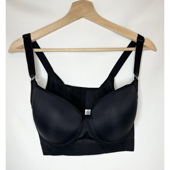 Unbranded Black Bra Lined Adjustable Straps Molded Cups Underwire Women's 36/80E - Picture 1 of 8